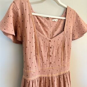Rylee + Cru Pink Star Maxi Dress